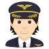 🧑🏻‍✈️ pilot: light skin tone display on JoyPixels